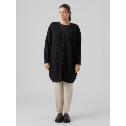 Vero Moda Curve Kardigán Billie 10285861 Fekete Relaxed Fit