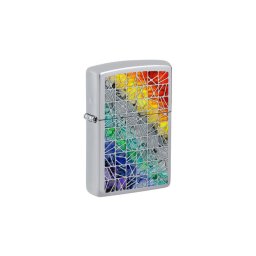 48412 Zippo öngyújtó magasfényű króm színben -Szivárványos fúzió