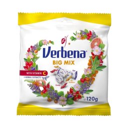 Verbena Big Mix keménycukorkák C-vitaminnal és gyógynövényekkel 120g