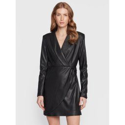 Marciano Guess Műbőr ruha 3RGK65 9645Z Fekete Slim Fit