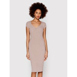 Guess Kötött ruha Lynx W2RK46 Z2UK0 Bézs Slim Fit