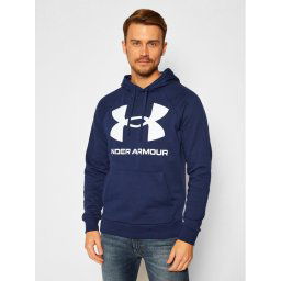 Under Armour Pulóver Ua Rival Fleece Big Logo 1357093 Sötétkék Loose Fit
