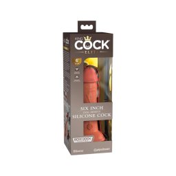 King Cock Elite 6 - tapadókorongos, élethű dildó (15cm) - sötét