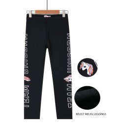 Meleg thermo leggings Unikornis mintás feliratos