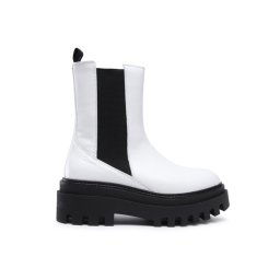 Calvin Klein Jeans Bokacsizma Flatform Chelsea Boot YW0YW00850 Fehér