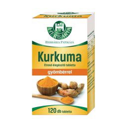 Herbária Kurkuma tabletta gyömbérrel 120x