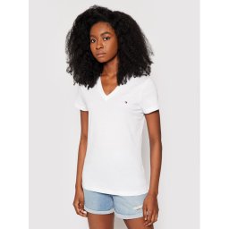 Tommy Hilfiger Póló Heritage V-Neck Tee WW0WW24969 Fehér Regular Fit