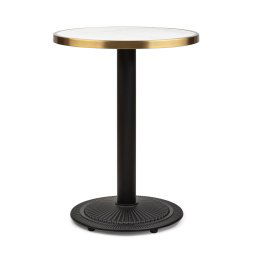 Blumfeldt Patras Jewel, márvány asztal, szecessziós stílus, Ø: 57,5 cm, magasság: 75 cm, öntöttvas állvány (GDMC1-PatrasLx-Cic)