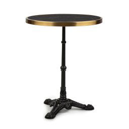 Blumfeldt Patras Lux, bisztró asztal háromlábú talapzattal, márvány asztal, Ø: 57,5 cm, magasság: 72 cm (GDMC1-Patras Lx-BL)