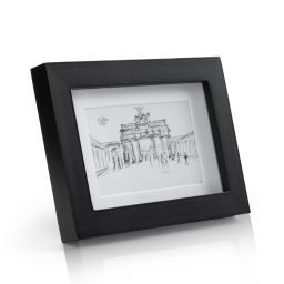 Casa Chic Brighton képkeret üvegpanel 10 x 15 cm valódi fa paszpartuval (CL-4X6-1-BLK)