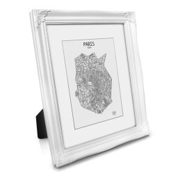 Casa Chic Regent, képkeret, téglalap alakú, 25 x 20 cm-es fotók, paszpartu, üveg, rokokó (ROCOCO-10x8-WHT)