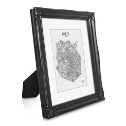 Casa Chic Regent, képkeret, téglalap alakú, 25 x 20 cm-es fotók, paszpartu, üveg, rokokó (ROCOCO-10x8-BLK)