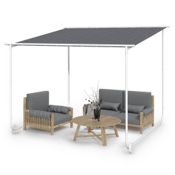 Blumfeldt Nantes, pavilon, napellenző, 3x3m, poliészter, acél váz, UV50+, padlógörgők (GDW8-NantesWheels-DG)