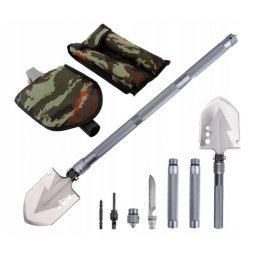 Többfunkciós összecsukható taktikai lapát Survival 12in1