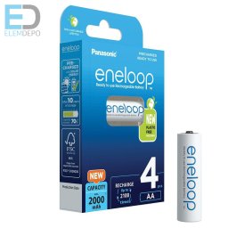 Panasonic Eneloop AA NiMH 2.000 mAh B4 BK-3MCDE/4BE akku NEW Plastic Free