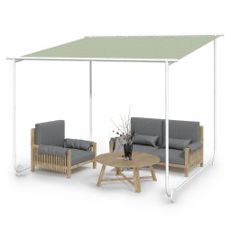 Blumfeldt Nantes, pavilon, napellenző, 3x3m, poliészter, acél váz, UV50+, padlógörgők (GDW8-NantesWheels-MG)