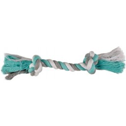 Flamingo Jim Playing Rope - rágókötél 2 csomóval, menta 40 cm