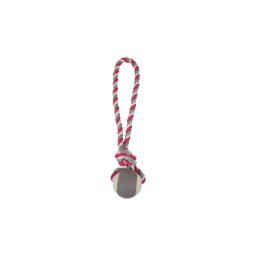 Flamingo Jim Pull Rope - kötél teniszlabdával, pink 6x40 cm