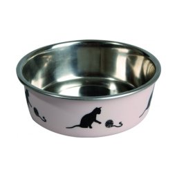 Flamingo Bella Kena fémtál macskáknak - rózsaszín 160 ml