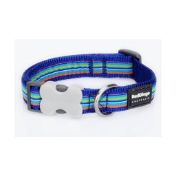 Red Dingo Horizontal Stripes Dark Blue XS kutya nyakörv