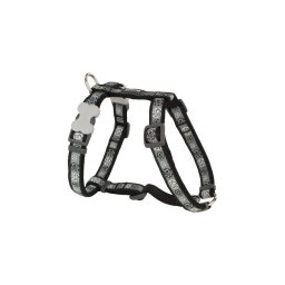 Red Dingo Paw Impressions Black Medium Dog hám