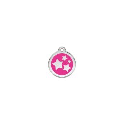 Red Dingo Rozsdamentes csillag mintás acél biléta hot pink