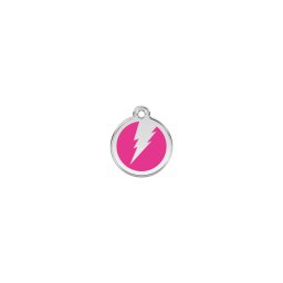 Red Dingo Rozsdamentes villám mintás acél biléta hot pink