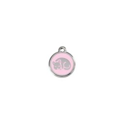 Red Dingo Rozsdamentes cica mintás acél biléta rózsaszín