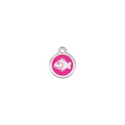 Red Dingo Rozsdamentes hal mintás acél biléta hot pink