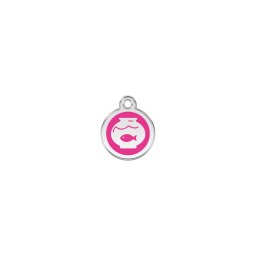 Red Dingo Rozsdamentes akvárium mintás acél biléta hot pink