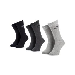 Converse 3 pár uniszex hosszú szárú zokni E745H-3010 Fekete
