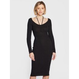 Guess Kötött ruha W3RK35 Z30L1 Fekete Slim Fit