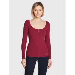 Guess Blúz Karlee Jewel W2YP46 KBCO2 Bordó Slim Fit