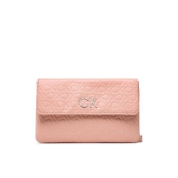 Calvin Klein Táska Re-Lock Dbl Crossbody Emb Mono K60K610206 Rózsaszín