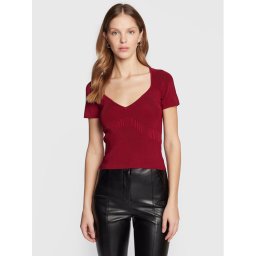 Guess Blúz Alcosta W2BR65 Z2XY0 Bordó Slim Fit