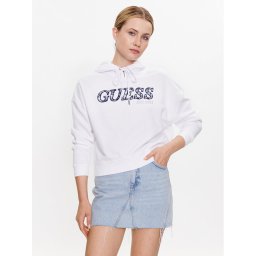 Guess Pulóver W3RQ09 KBKM0 Fehér Regular Fit