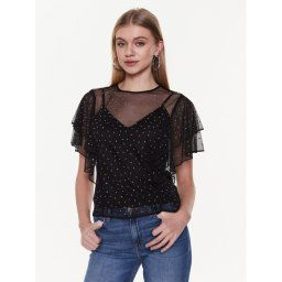 Guess Blúz W3RP31 KBKS0 Fekete Regular Fit