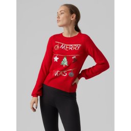 Vero Moda Sweater Merryxmas 10272463 Piros Regular Fit