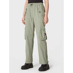Tommy Jeans Szövet nadrág Betsy DW0DW14623 Zöld Relaxed Fit