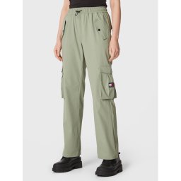 Tommy Jeans Szövet nadrág Betsy DW0DW14623 Zöld Relaxed Fit