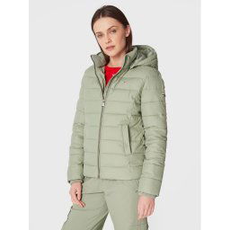 Tommy Jeans Pehelykabát Basic DW0DW13741 Zöld Regular Fit