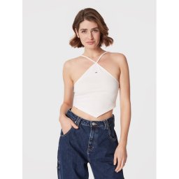 Tommy Jeans Felső Party DW0DW14888 Fehér Regular Fit