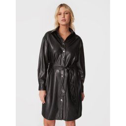 Guess Műbőr ruha W3RK55 WF8Q0 Fekete Regular Fit