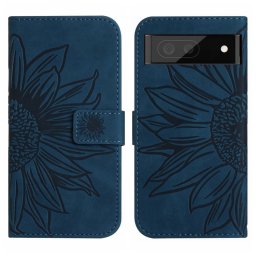 ART SUN FLOWER pénztárca tok szíjjal Google Pixel 7 Pro kék