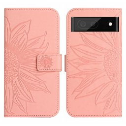 ART SUN FLOWER pénztárca tok pánttal Google Pixel 7 Pro rózsaszín