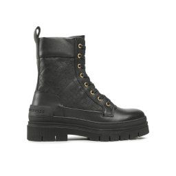 Tommy Hilfiger Bakancs Lace Up Zip Boot Monogram FW0FW06849 Fekete