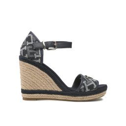Tommy Hilfiger Espadrilles Th Monogram Denim Wedge FW0FW06935 Sötétkék