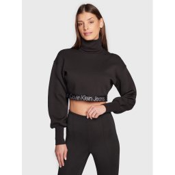 Calvin Klein Jeans Blúz J20J220436 Fekete Relaxed Fit