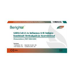 Beright Covid-19 Ag és influenza A+B kombinált otthoni gyorsteszt 1x