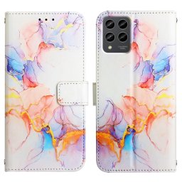 ART MARBLE Pénztárca borító T Phone Pro / T Phone Pro 2023 WHITE ORANGE